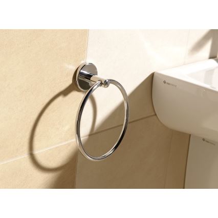 Aqualine - Zidni držač za peškire SAMBA pr. 15,5 cm sjajni krom