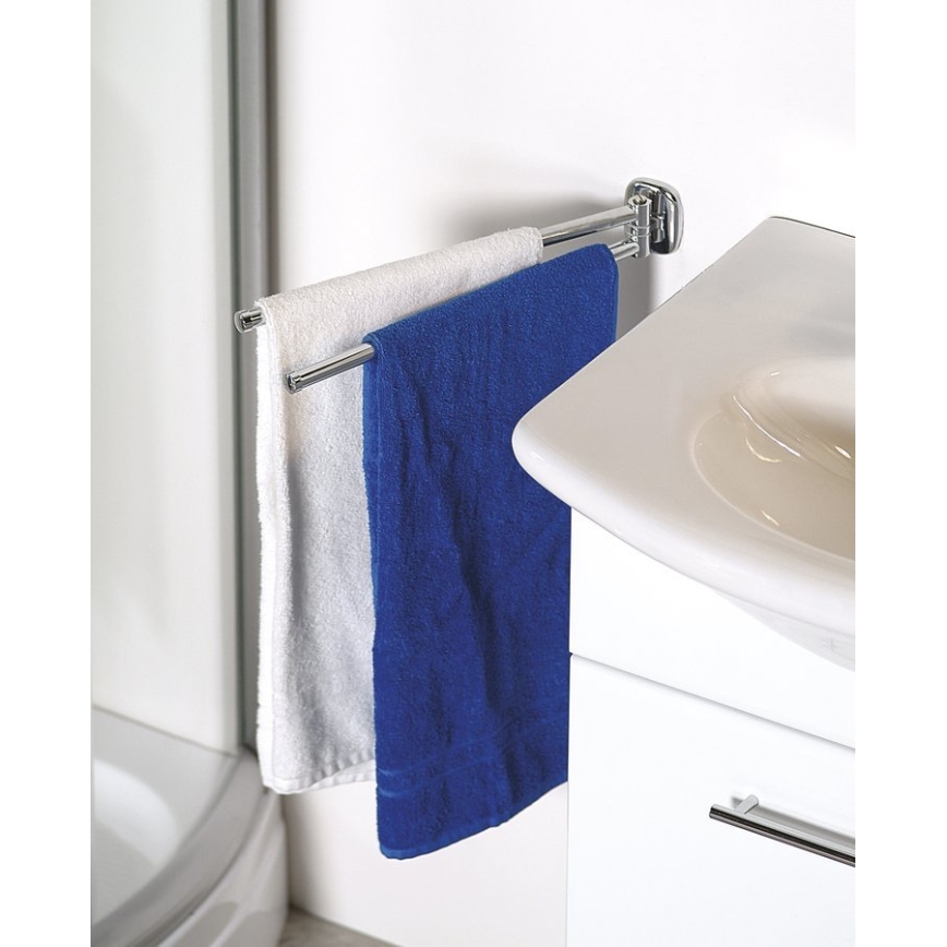 Aqualine - Zidni okretni držač peškira RUMBA 45 cm sjajni krom