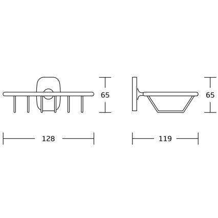 Aqualine - Zidni žičani držač za sapun RUMBA, sjajni hrom