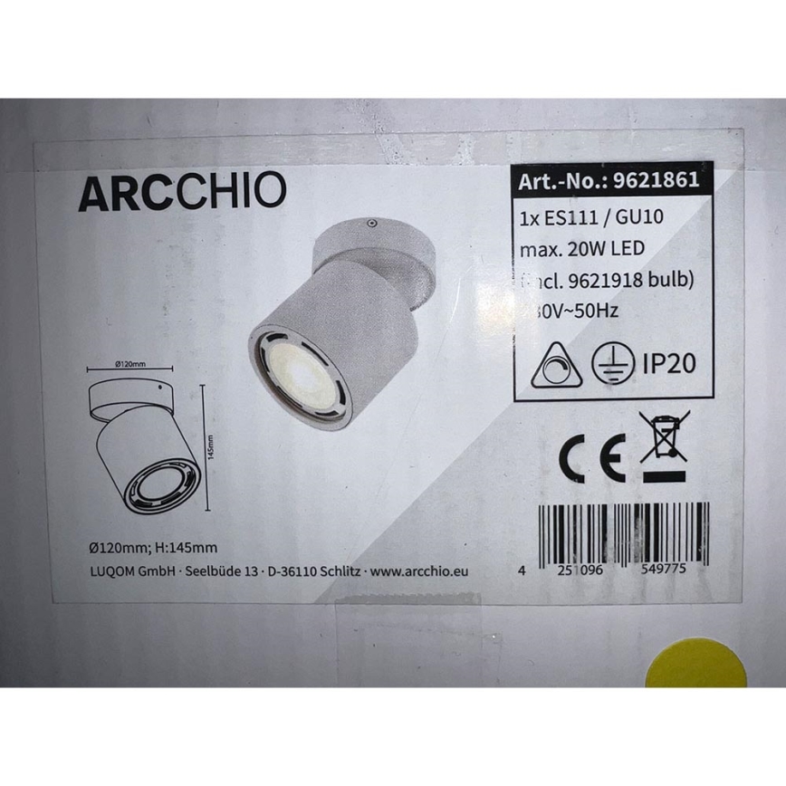 Arcchio - LED Reflektorska lampa AVANTIKA 1xGU10/ES111/11,5W/230V