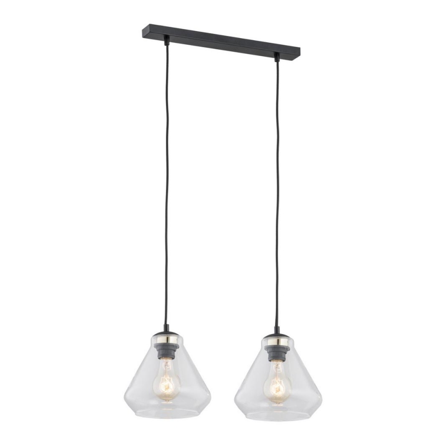 Argon 0854 - Luster na sajli DECORATO 2xE27/15W/230V crni