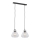 Argon 0854 - Luster na sajli DECORATO 2xE27/15W/230V crni