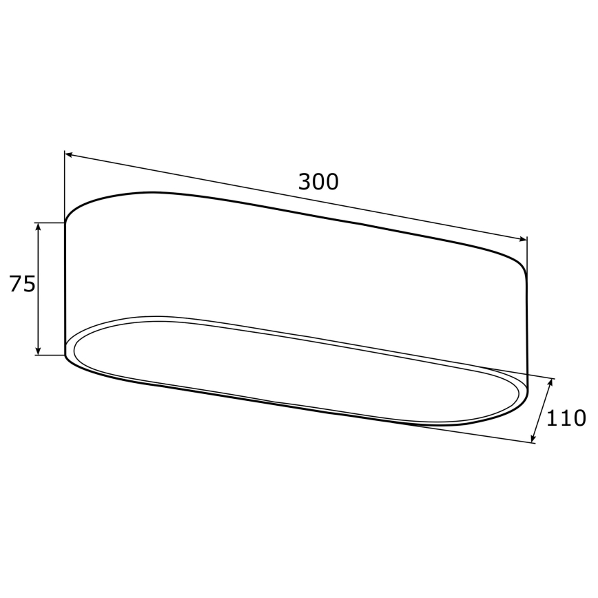 Argon 0903 - Plafonjera TONI 2xE27/15W/230V crni