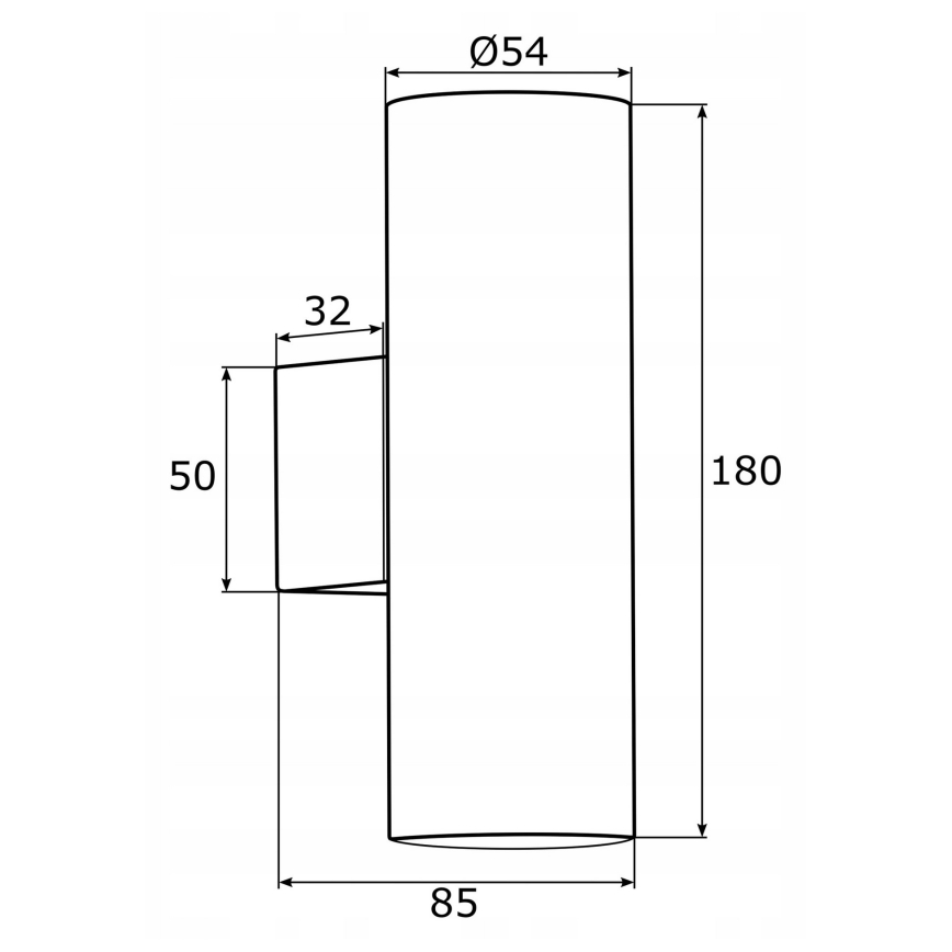 Argon 0910 - Zidna lampa MITOS 2xGU10/5W/230V bela