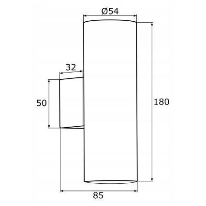 Argon 0913 - Zidna lampa MITOS 2xGU10/5W/230V mesing
