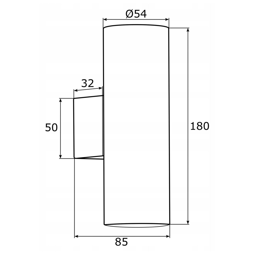 Argon 0913 - Zidna lampa MITOS 2xGU10/5W/230V mesing