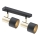 Argon 0925 - Reflektor DORIA 2xE27/15W/230V crni/mesing