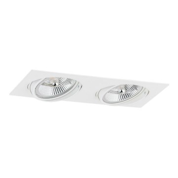Argon 1046 - Ugradbena lampa OLIMP 2xGU10-AR111/12W/230V bela