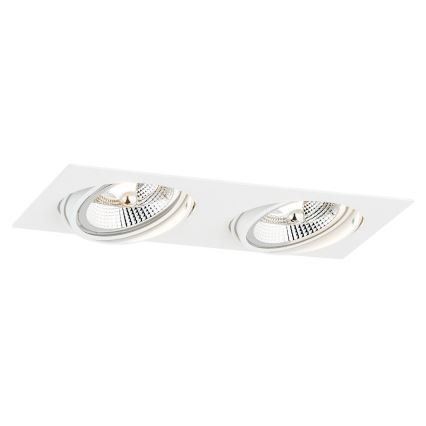 Argon 1046 - Ugradbena lampa OLIMP 2xGU10-AR111/12W/230V bela