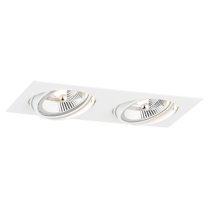 Argon 1046 - Ugradbena lampa OLIMP 2xGU10-AR111/12W/230V bela
