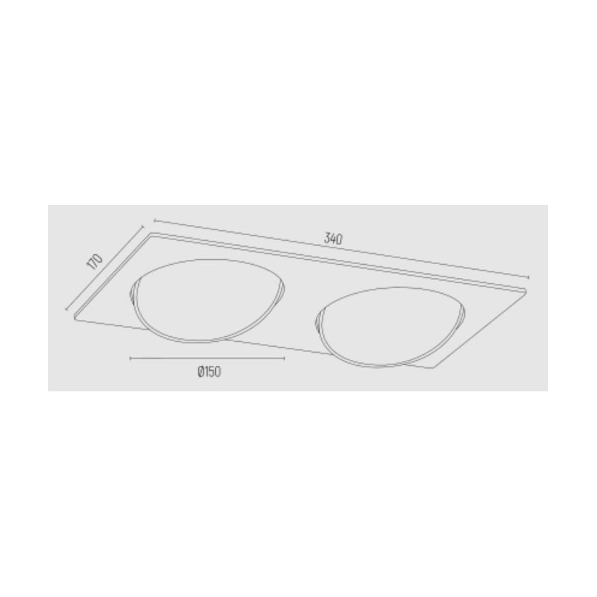 Argon 1046 - Ugradbena lampa OLIMP 2xGU10-AR111/12W/230V bela