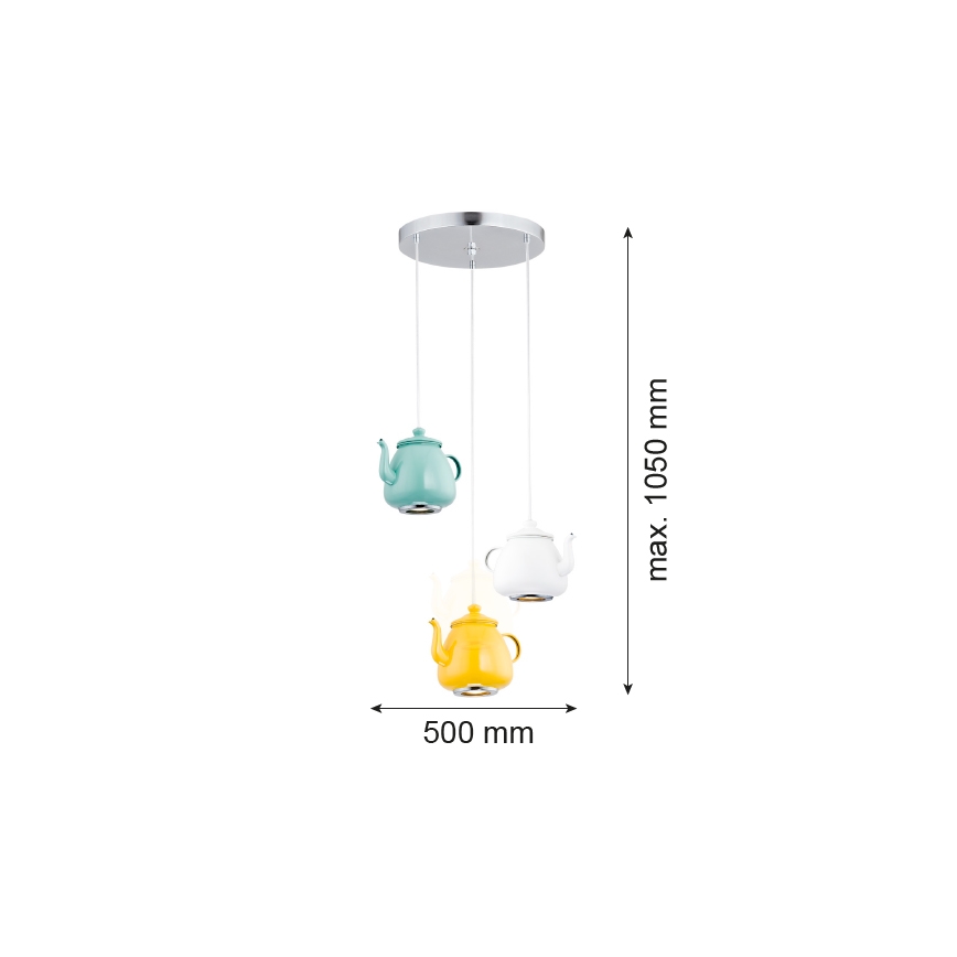 Argon 1326 - Viseća lampa JAMAJKA 3xGU10/50W/230V