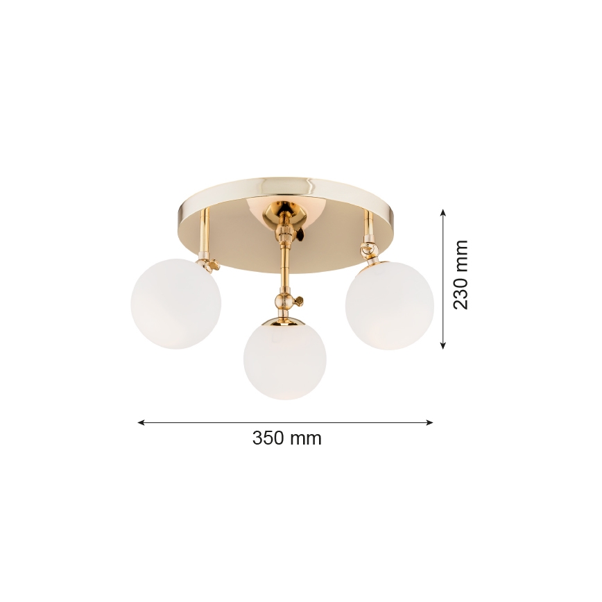 Argon 1435 - Kupatilo attached luster LATINA 3xE14/40W/230V IP44