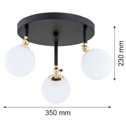 Argon 1436 - Nadgradni luster za kupatilo LATINA 3xE14/40W/230V IP44