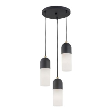 Argon 1467 - Luster na sajli BURGOS 3xE27/15W/230V crni
