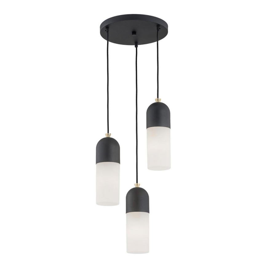 Argon 1467 - Luster na sajli BURGOS 3xE27/15W/230V crni