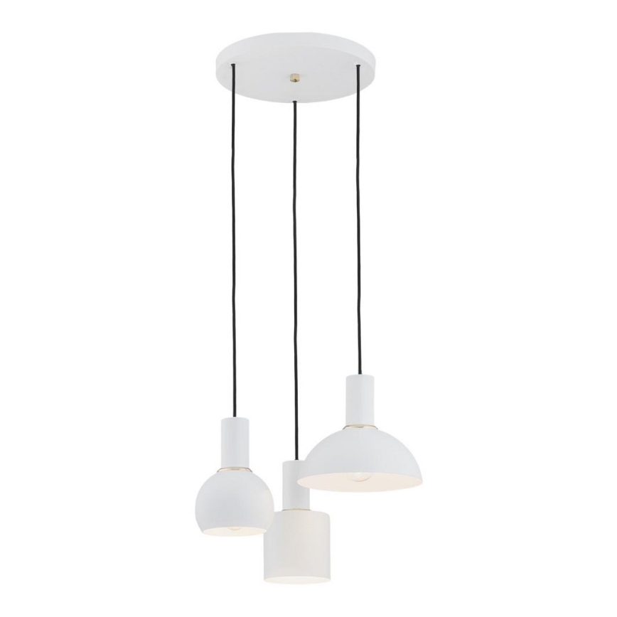 Argon 1468 - Luster na sajli SINES 3xE27/15W/230V bela