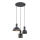 Argon 1472 - Luster na sajli SINES 3xE27/15W/230V crni