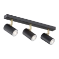 Argon 1476 - Spot svetiljka LAGOS 3xGU10/5W/230V crna/mesing
