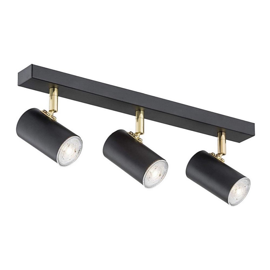 Argon 1476 - Spot svetiljka LAGOS 3xGU10/5W/230V crna/mesing