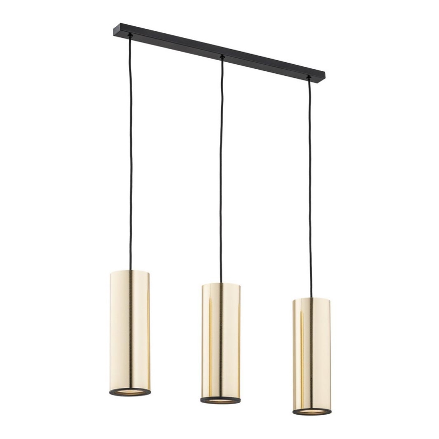 Argon 1486 - Luster na sajli LINEA 3xE27/15W/230V mesing/crni