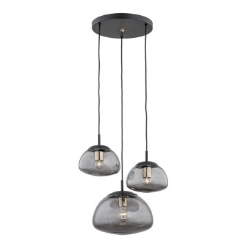 Argon 1493 - Luster na sajli TRINI 3xE27/15W/230V crni