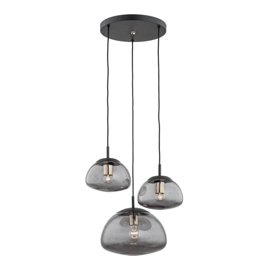 Argon 1493 - Luster na sajli TRINI 3xE27/15W/230V crni