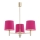 Argon 1498 - Viseći luster PONTE 3xE27/15W/230V roze/mesing