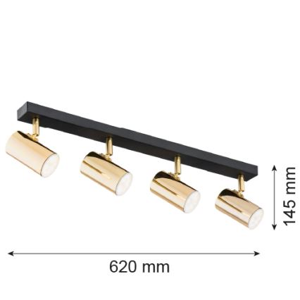 Argon 1688 - Reflektor LAGOS 4xGU10/5W/230V mesing/crni