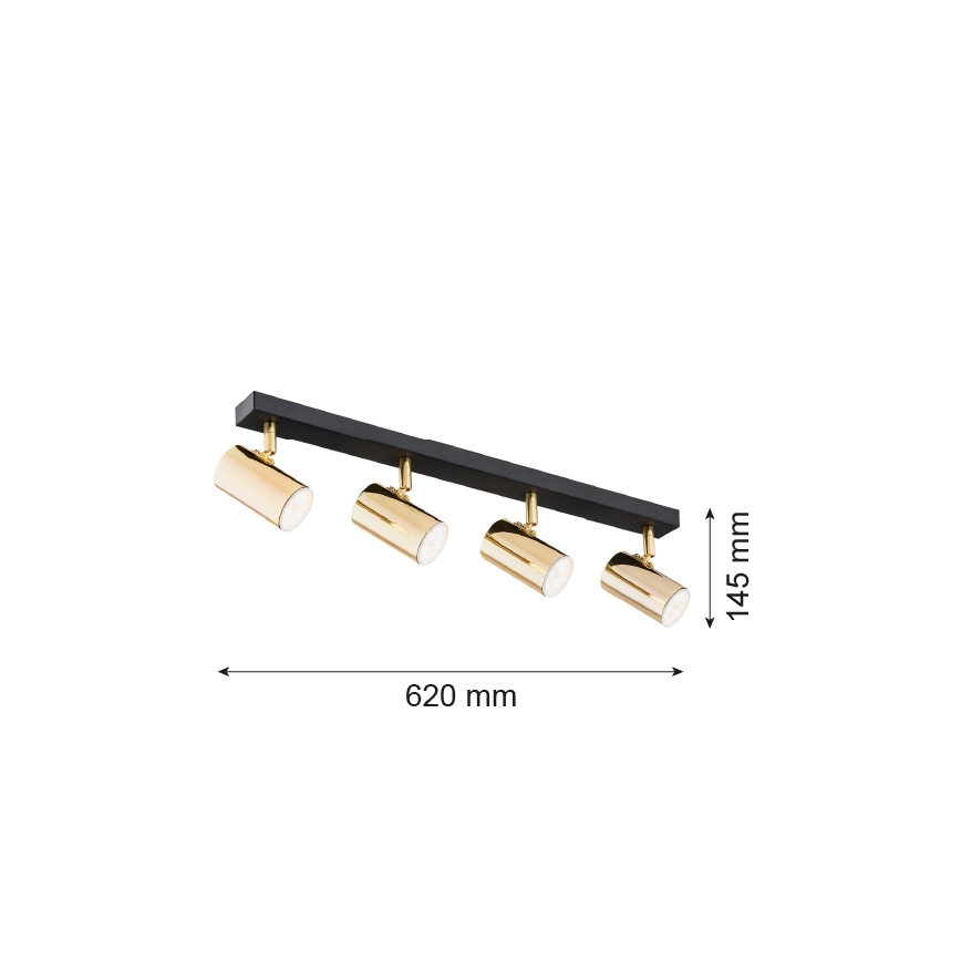 Argon 1688 - Reflektor LAGOS 4xGU10/5W/230V mesing/crni