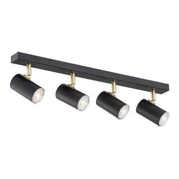 Argon 1690 - Spot svetilo LAGOS 4xGU10/5W/230V crna/mesing