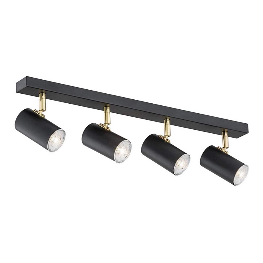 Argon 1690 - Spot svetilo LAGOS 4xGU10/5W/230V crna/mesing