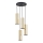 Argon 1693 - Luster na sajli LINEA 4xE27/15W/230V mesing/crni