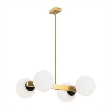 Argon 1767 - Viseći luster FREEMONT 4xE27/15W/230V zl./bela/crni