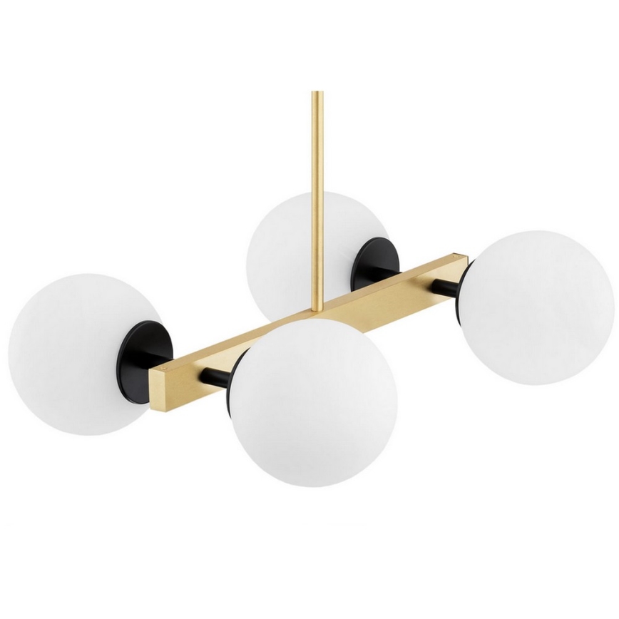 Argon 1767 - Viseći luster FREEMONT 4xE27/15W/230V zl./bela/crni