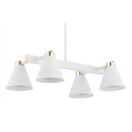 Argon 1773 - Viseći luster AVALONE 4xE27/15W/230V bela/zl.
