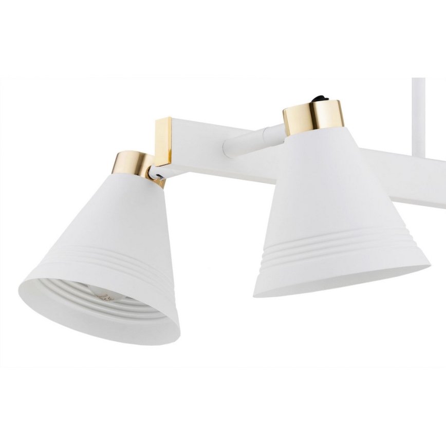 Argon 1773 - Viseći luster AVALONE 4xE27/15W/230V bela/zl.