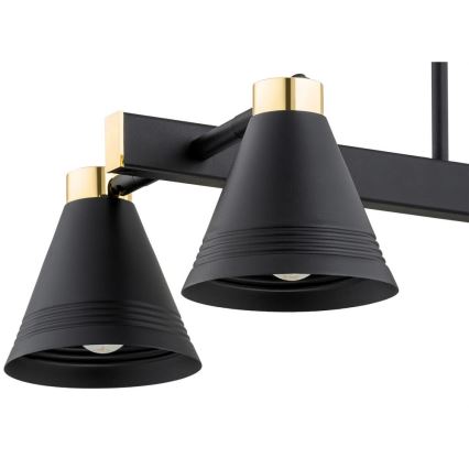 Argon 1774 - Viseći luster AVALONE 4xE27/15W/230V crni/zl.