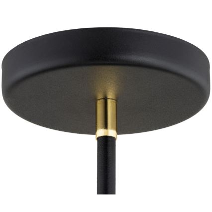 Argon 1774 - Viseći luster AVALONE 4xE27/15W/230V crni/zl.