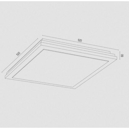 Argon 1804 - Plafonjera CASERTA 4xE27/15W/230V 52x52 cm