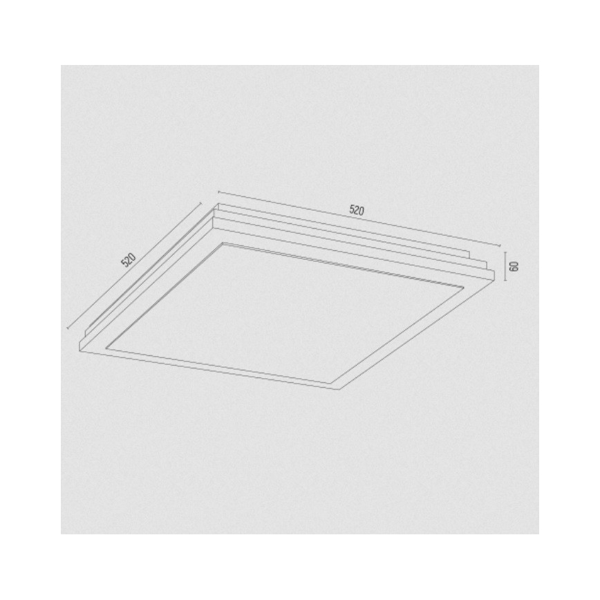 Argon 1804 - Plafonjera CASERTA 4xE27/15W/230V 52x52 cm