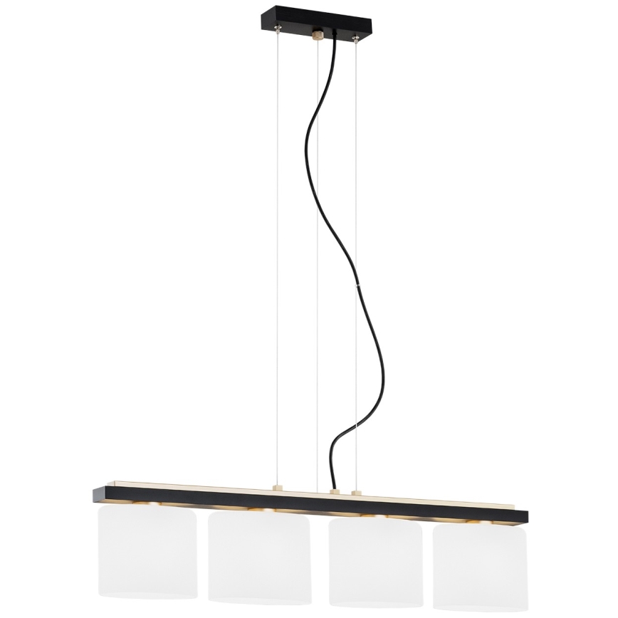 Argon 1814 - Luster na sajli CANOA 4xE27/15W/230V crni