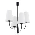 Argon 1822 - Luster na štapu SAFIANO 4xE27/15W/230V crna