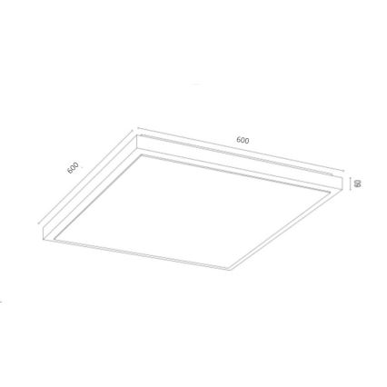 Argon 1826 - Plafonjera CARLSON 4xE27/15W/230V 60x60 cm crni