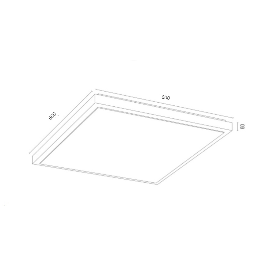 Argon 1826 - Plafonjera CARLSON 4xE27/15W/230V 60x60 cm crni
