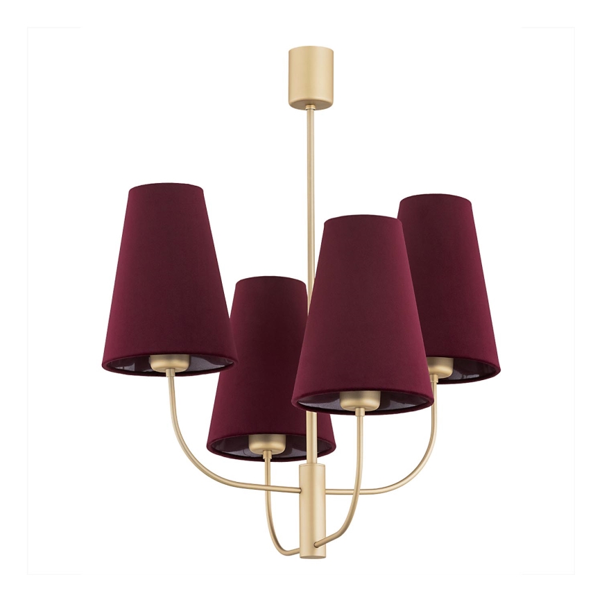 Argon 1827 - Viseći luster SAFIANO 4xE27/15W/230V burgundi