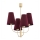 Argon 1827 - Viseći luster SAFIANO 4xE27/15W/230V burgundi