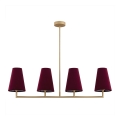 Argon 1829 - Viseći luster SAFIANO 4xE27/15W/230V burgundi