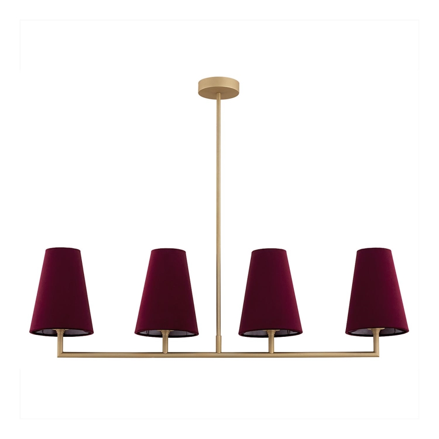 Argon 1829 - Viseći luster SAFIANO 4xE27/15W/230V burgundi