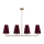 Argon 1829 - Viseći luster SAFIANO 4xE27/15W/230V burgundi